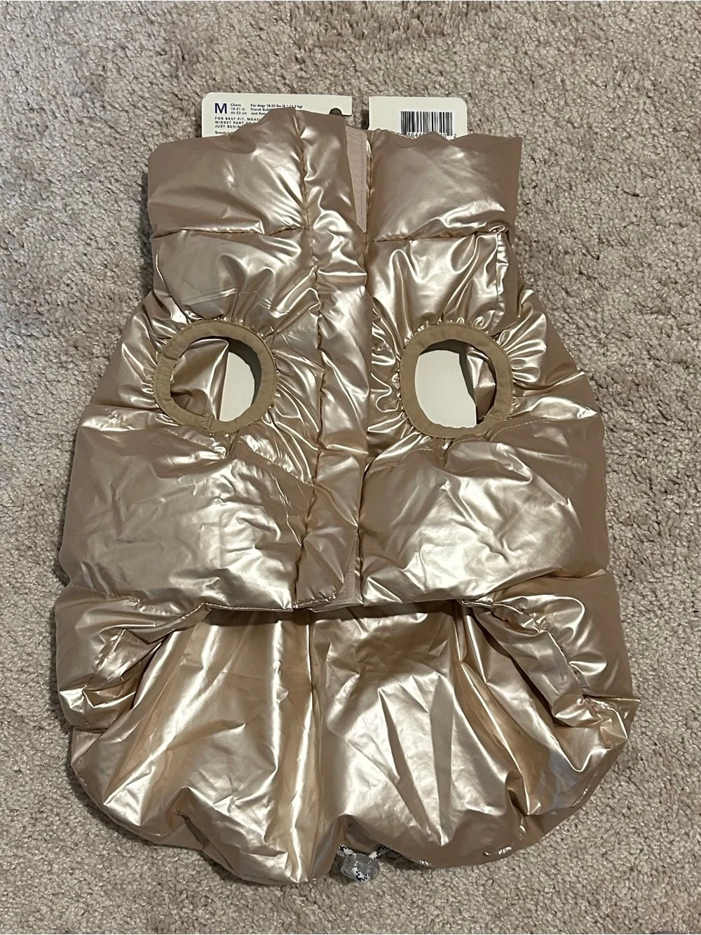 Oddles quilted puffed bubble jacket for dog size M